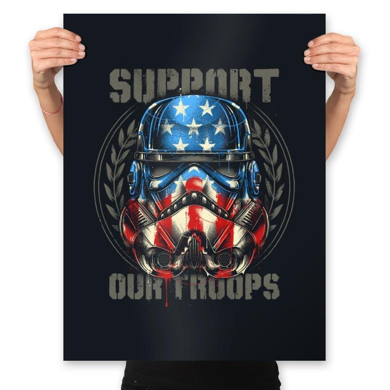 Support Our Troops - Prints Posters RIPT Apparel 18x24 / Black