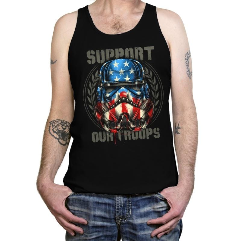 Support Our Troops - Tanktop Tanktop RIPT Apparel X-Small / Black