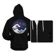 Surfing the Great Wave - Hoodies Hoodies RIPT Apparel Small / Black