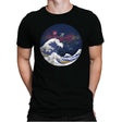 Surfing the Great Wave - Mens Premium T-Shirts RIPT Apparel Small / Black