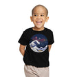 Surfing the Great Wave - Youth T-Shirts RIPT Apparel X-small / Black