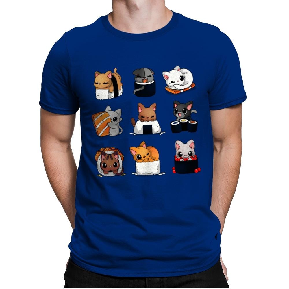 Sushi Kittens - Mens Premium T-Shirts RIPT Apparel Small / Royal