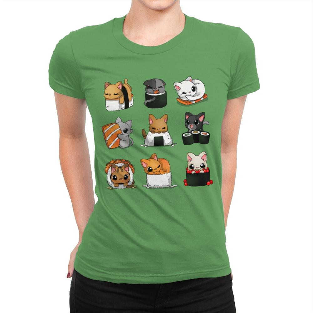 Sushi Kittens - Womens Premium T-Shirts RIPT Apparel Small / Kelly