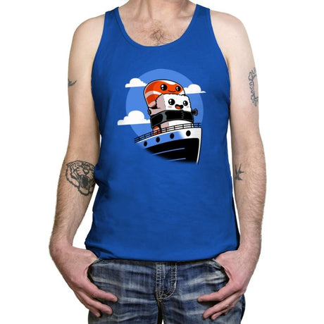 Sushitanic - Tanktop Tanktop RIPT Apparel X-Small / True Royal