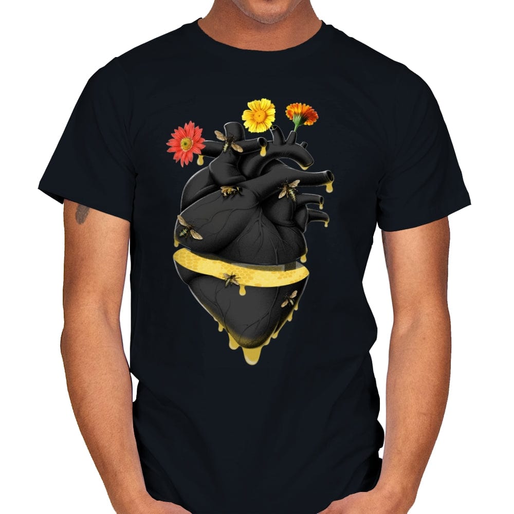 Sweet Heart Save the Bees - Mens T-Shirts RIPT Apparel Small / Black