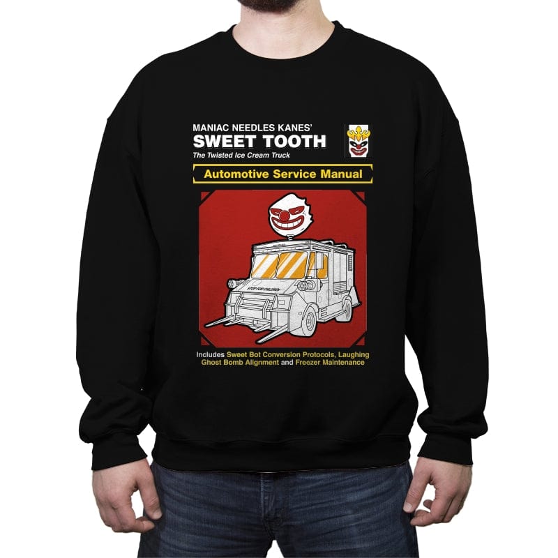 Sweet Tooth Service Manual - Crew Neck Sweatshirt Crew Neck Sweatshirt RIPT Apparel Small / Black