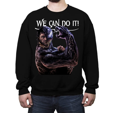 Symbiote Can Do It! - Crew Neck Sweatshirt Crew Neck Sweatshirt RIPT Apparel Small / Black