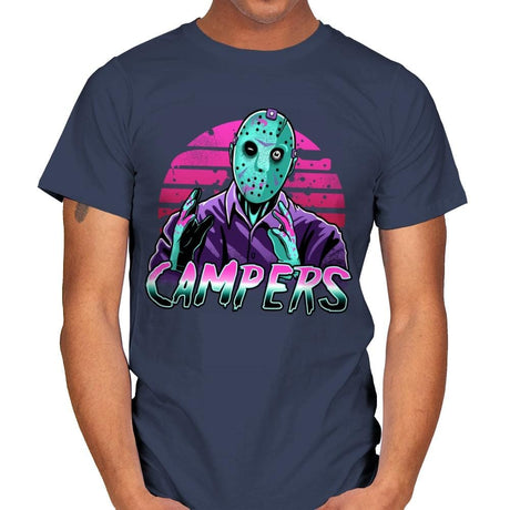 Synth Slasher - Mens T-Shirts RIPT Apparel Small / Navy