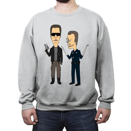 T800 and T1000 - Crew Neck Sweatshirt Crew Neck Sweatshirt RIPT Apparel Small / Sport Gray