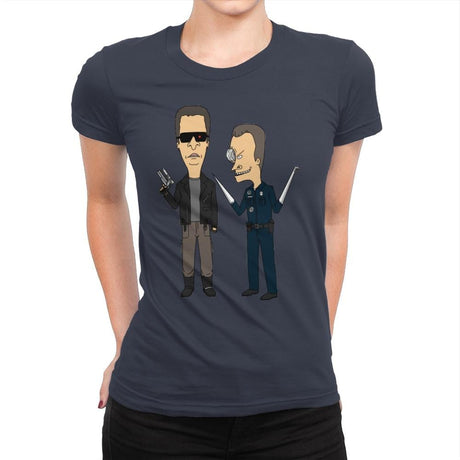 T800 and T1000 - Womens Premium T-Shirts RIPT Apparel Small / Indigo