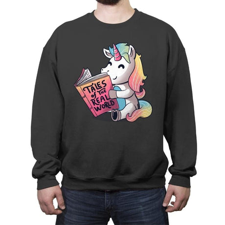 Tales of the Real World - Crew Neck Sweatshirt Crew Neck Sweatshirt RIPT Apparel Small / Charcoal