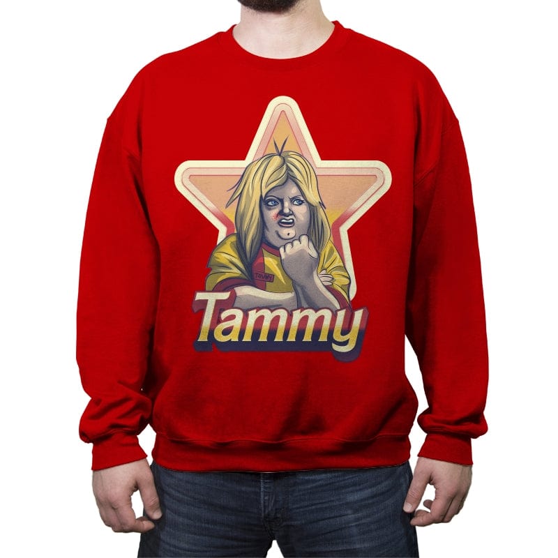 Tammy - Crew Neck Sweatshirt Crew Neck Sweatshirt RIPT Apparel Small / Red