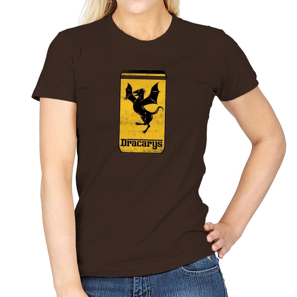 Targaryen Sport Cars - Womens T-Shirts RIPT Apparel Small / Dark Chocolate