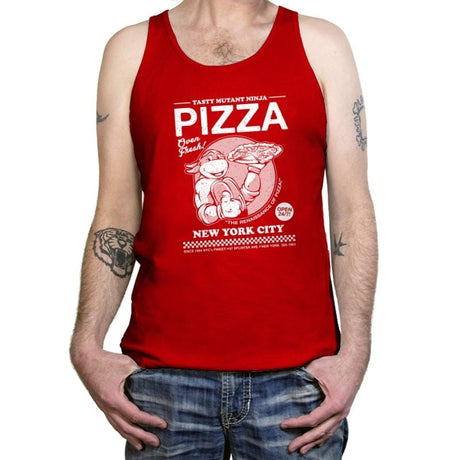 Tasty Mutant Ninja Pizza - Tanktop Tanktop RIPT Apparel X-Small / Red