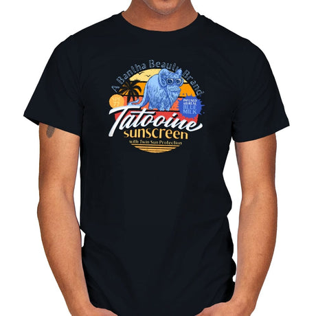 Tatooine Sunscreen - Mens T-Shirts RIPT Apparel Small / Black