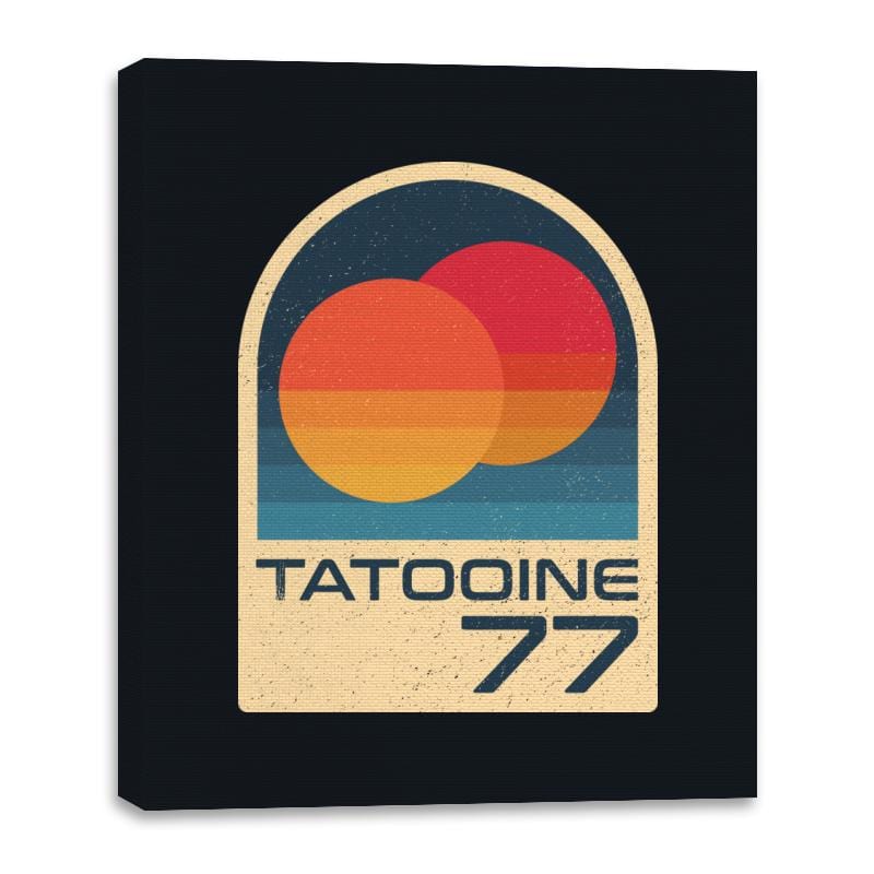 Tattoine 77 - Canvas Wraps Canvas Wraps RIPT Apparel 16x20 / Black