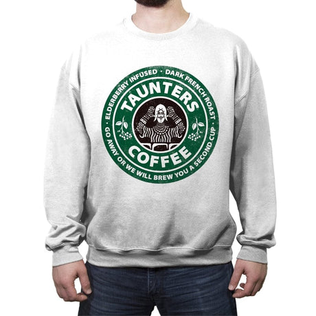 Taunter's French Roast - Crew Neck Sweatshirt Crew Neck Sweatshirt RIPT Apparel Small / White