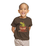 Tea-Rex - Youth T-Shirts RIPT Apparel X-small / Dark chocolate