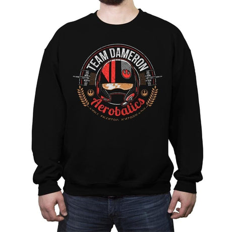 Team Dameron Aerobatics - Crew Neck Sweatshirt Crew Neck Sweatshirt RIPT Apparel Small / Black