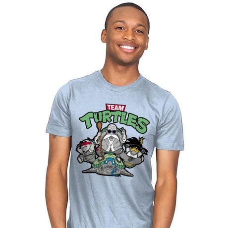 Team Turtles - Mens T-Shirts RIPT Apparel Small / Baby Blue