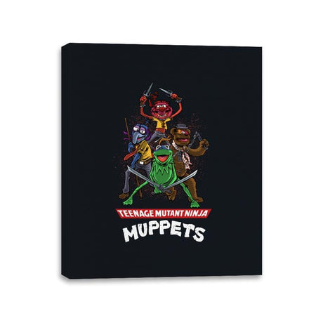 Teenage Mutant Ninja Muppets - Canvas Wraps Canvas Wraps RIPT Apparel 11x14 / Black