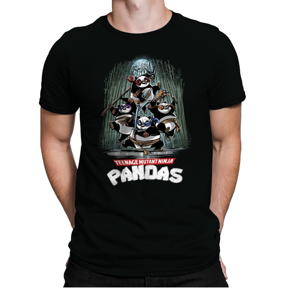 Teenage Mutant Ninja Pandas - Mens Premium T-Shirts RIPT Apparel Small / Black