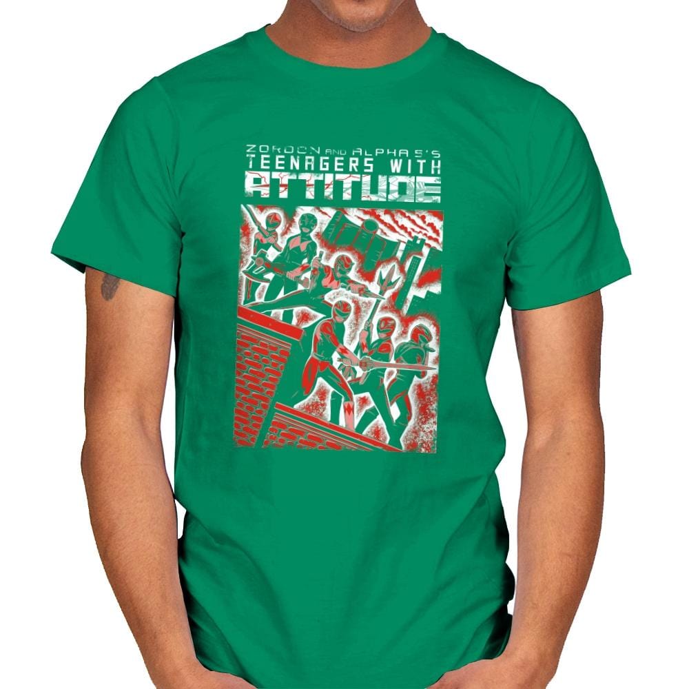 Teenagers with Attitude - Mens T-Shirts RIPT Apparel Small / Kelly Green