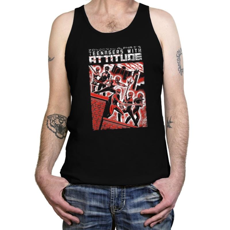 Teenagers with Attitude - Tanktop Tanktop RIPT Apparel X-Small / Black