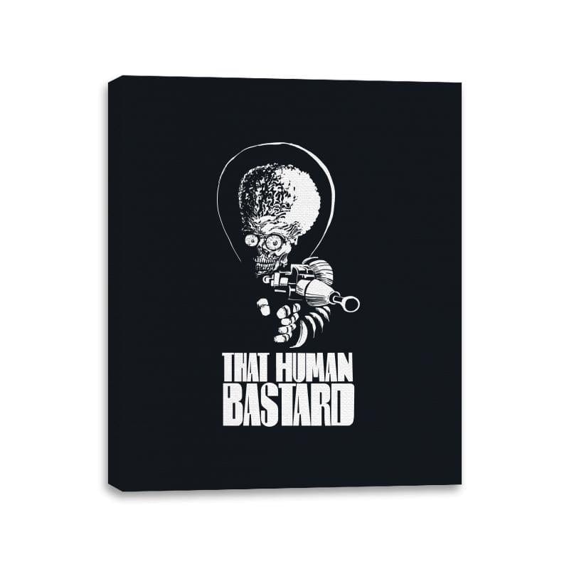 That Human Bastard - Canvas Wraps Canvas Wraps RIPT Apparel 11x14 / Black