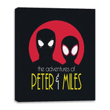 The Adventures of Peter & Miles - Canvas Wraps Canvas Wraps RIPT Apparel 16x20 / Black