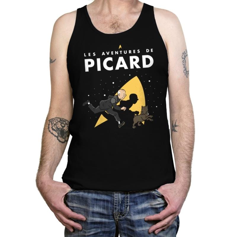 The Adventures of Picard - Tanktop Tanktop RIPT Apparel X-Small / Black