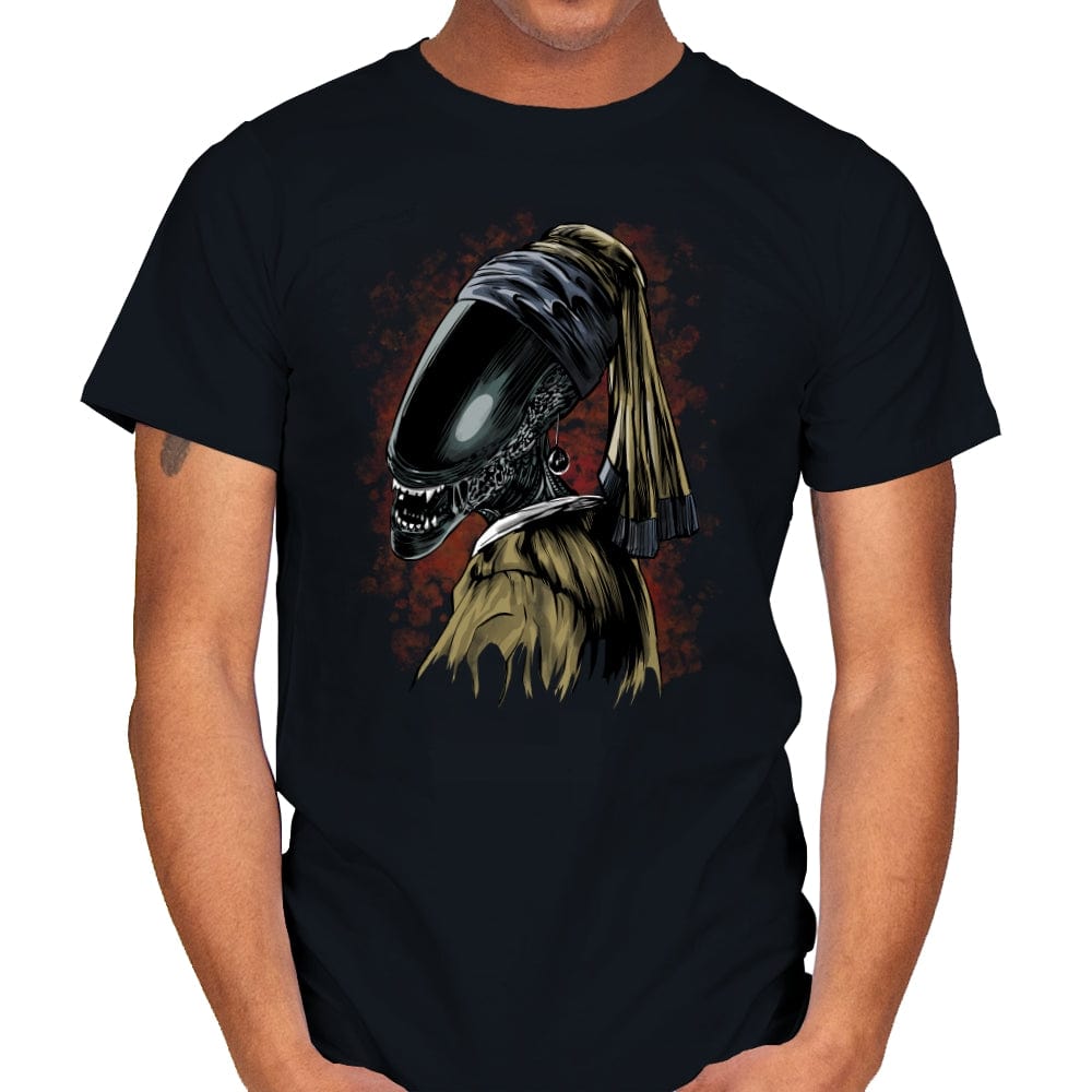 The Alien of the Pearl Earring - Mens T-Shirts RIPT Apparel Small / Black