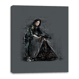 The Alien on the Wall - Canvas Wraps Canvas Wraps RIPT Apparel 16x20 / Charcoal