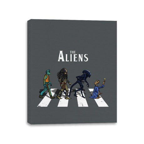 The Aliens - Canvas Wraps Canvas Wraps RIPT Apparel 11x14 / Charcoal