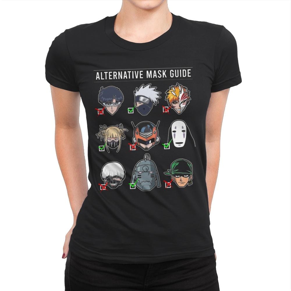 The Alternative Mask Guide - Womens Premium T-Shirts RIPT Apparel Small / Black