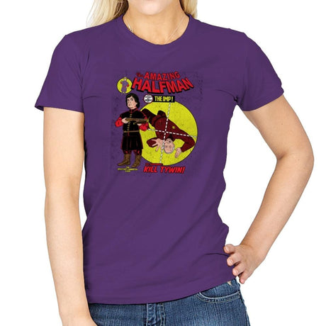 The Amazing Half-Man - Game of Shirts - Womens T-Shirts RIPT Apparel Small / Purple