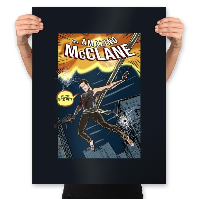 The Amazing McClane - Prints Posters RIPT Apparel 18x24 / Black