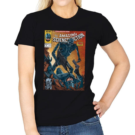 The Amazing Sci-Fi - Womens T-Shirts RIPT Apparel Small / Black