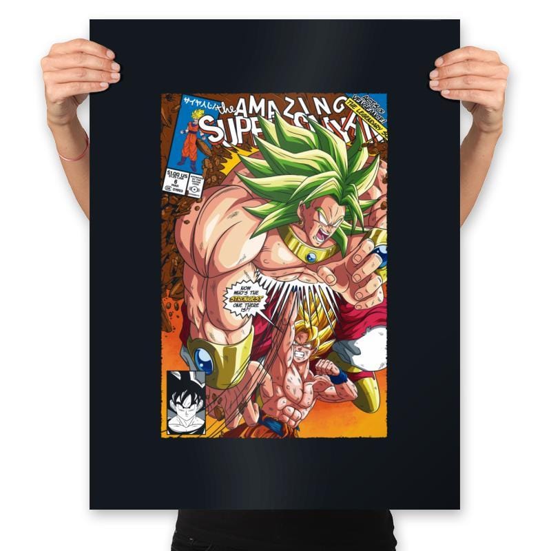 The Amazing Super Saiyan - Prints Posters RIPT Apparel 18x24 / Black