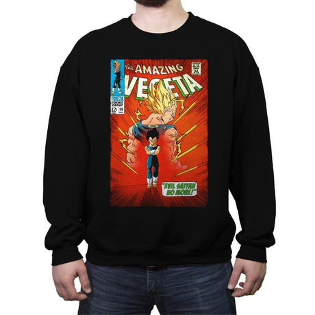 The Amazing Vegeta - Best Seller - Crew Neck Sweatshirt Crew Neck Sweatshirt RIPT Apparel Small / Black