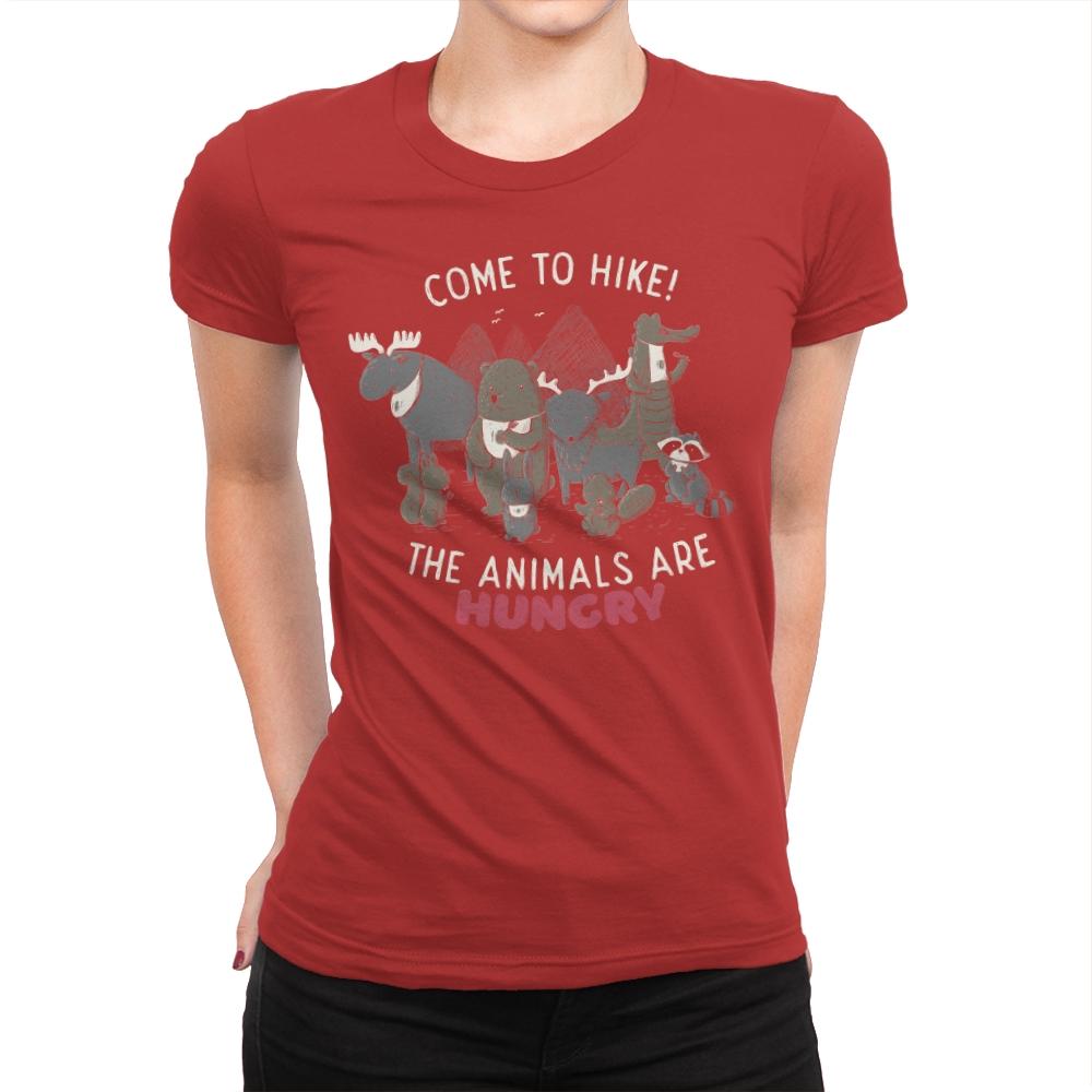 The Animals Are Hungry - Womens Premium T-Shirts RIPT Apparel Small / Red