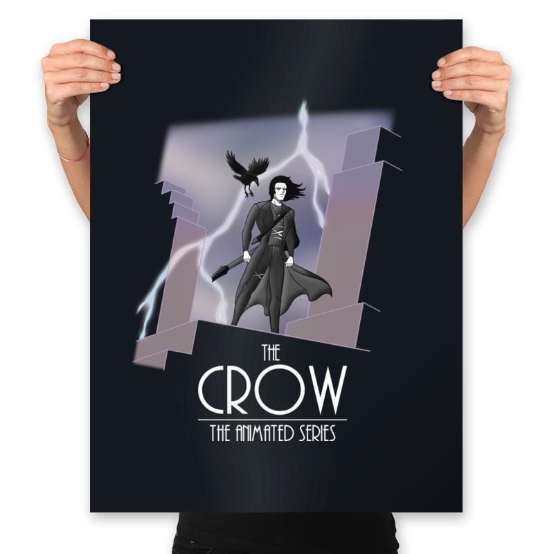 The Animated Crow - Prints Posters RIPT Apparel 18x24 / Black