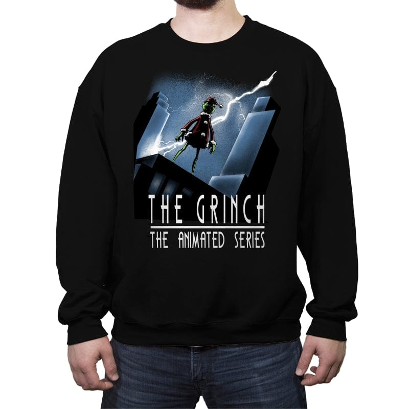 The Animated Grinch - Crew Neck Sweatshirt Crew Neck Sweatshirt RIPT Apparel Small / Black