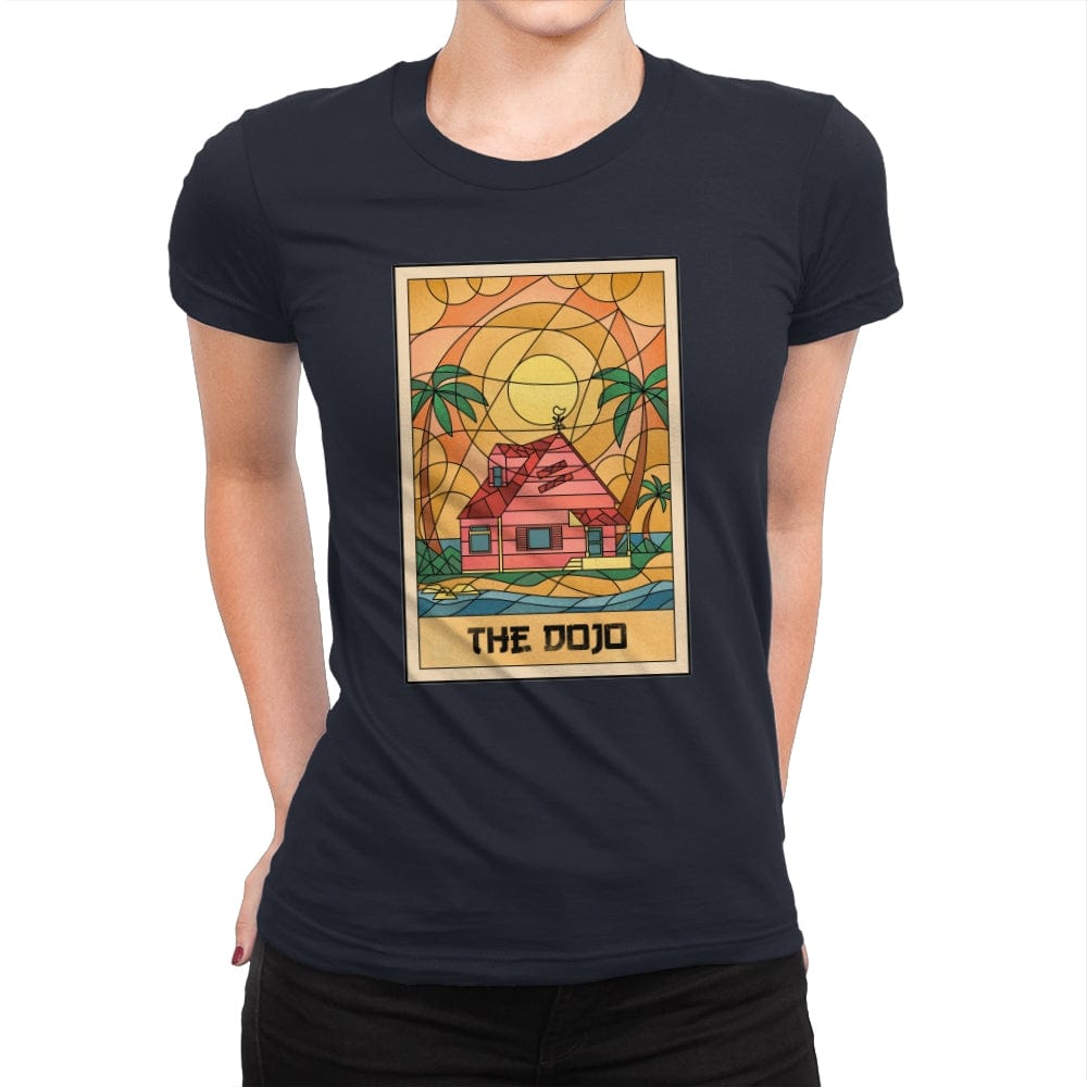 The Anime Dojo on the Beach - Womens Premium T-Shirts RIPT Apparel Small / Midnight Navy