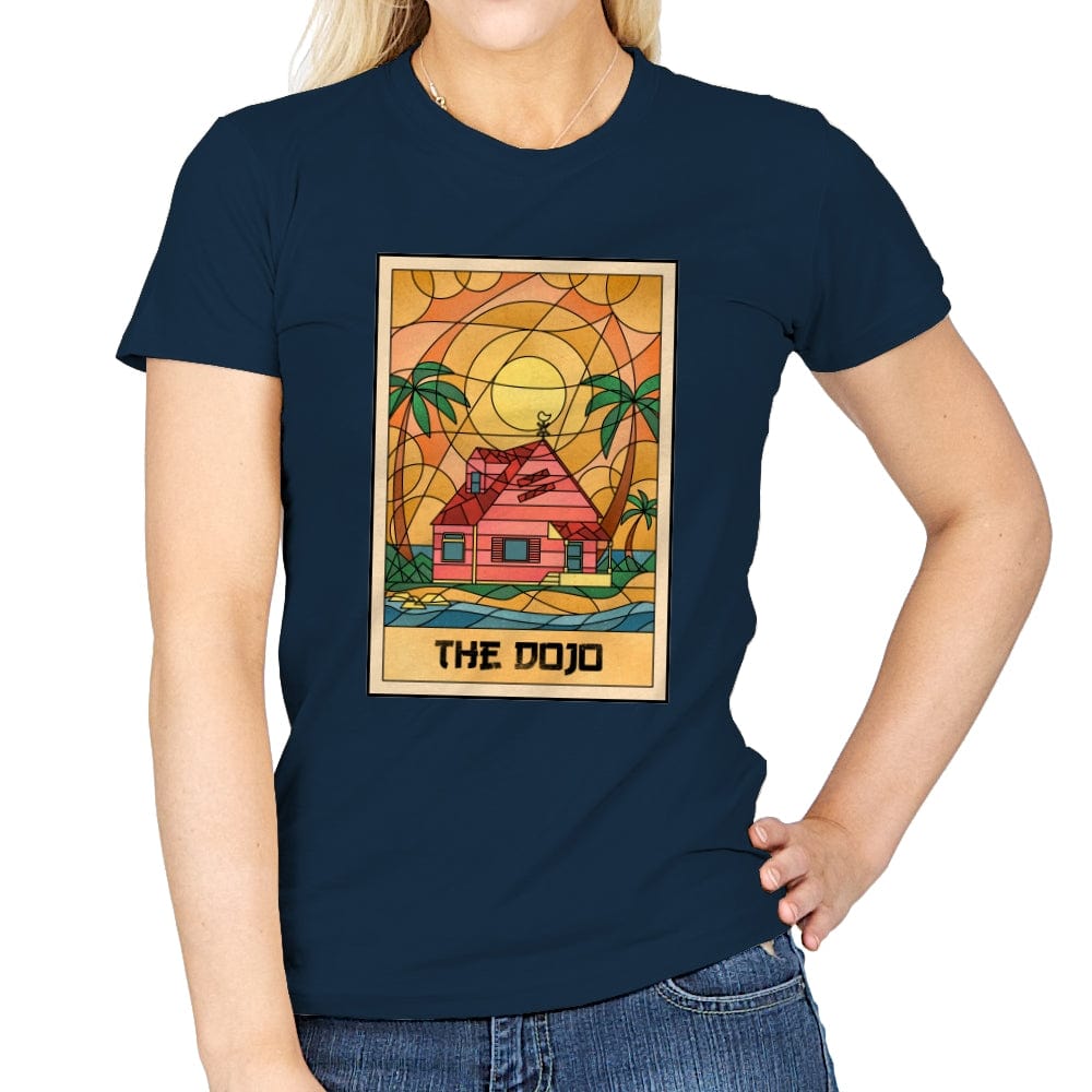 The Anime Dojo on the Beach - Womens T-Shirts RIPT Apparel Small / Navy