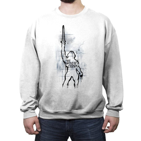 The Battle of Eternia - Crew Neck Sweatshirt Crew Neck Sweatshirt RIPT Apparel Small / White