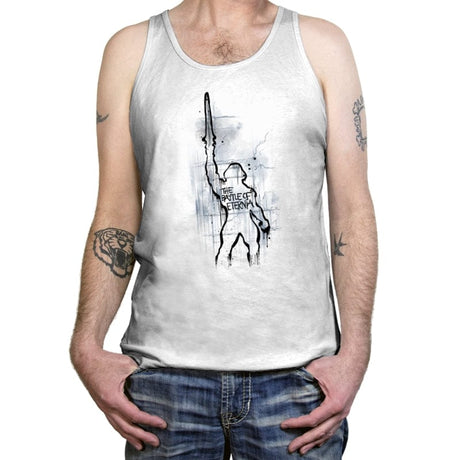 The Battle of Eternia - Tanktop Tanktop RIPT Apparel X-Small / White