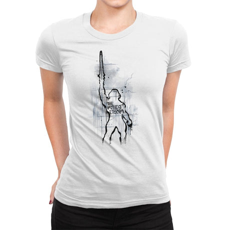 The Battle of Eternia - Womens Premium T-Shirts RIPT Apparel Small / White