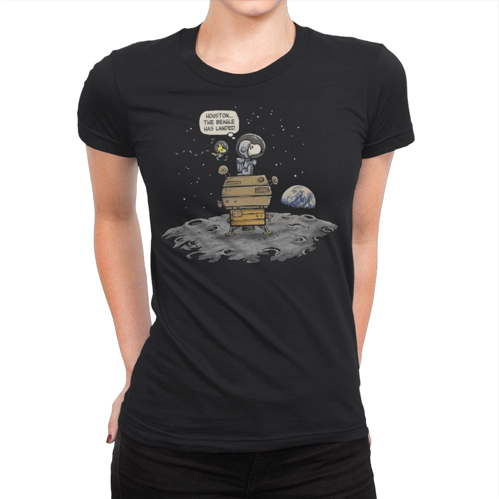 The Beagle has Landed - Womens Premium T-Shirts RIPT Apparel Small / Black