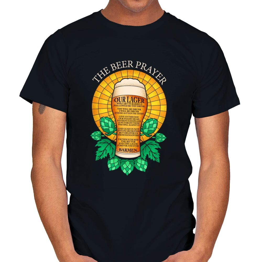 The Beer Prayer - Mens T-Shirts RIPT Apparel Small / Black